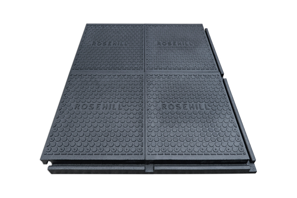 Complete walkway panel installation showing seamless connections